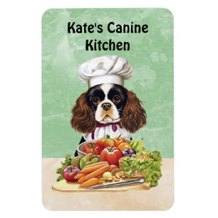 Magnet Flexible Chef Cuisine Tricolor Cavalier Charles Spaniel