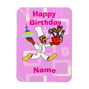 Magnet Flexible Chef Ducky Kazoo rose géométrique