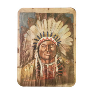 Magnet Flexible Chef indien Sitting Bull