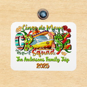 Magnet Flexible Chemise de croisière Cinco De Mayo Nom et année pe