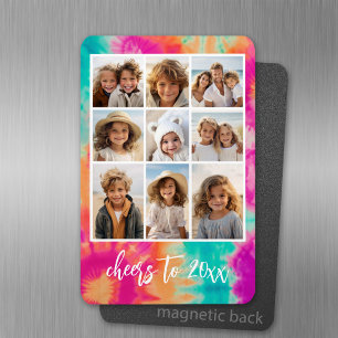 Magnet Flexible Chemise Nouvel An Tie-Dye Sarcelle Ambiance 70