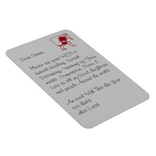 Magnet Flexible Cher Père Noël répand Healing Social Distancing Id