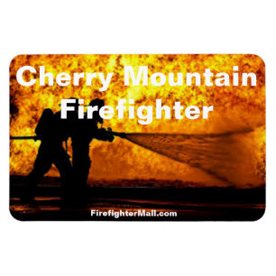 Magnet Flexible Cherry Mountain Firefighter Flames aimant flexible