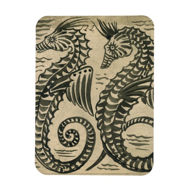 Magnet Flexible Cheval de mer (avec papier) (Vertical)