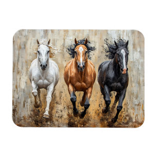 Magnet Flexible Cheval Trio Galloping Peinture