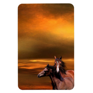 Magnet Flexible Chevaux de coucher du soleil