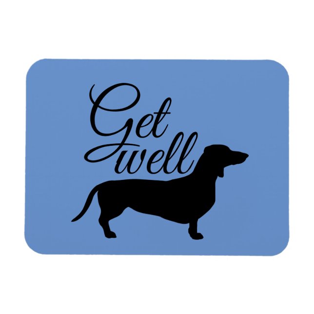 Magnet Flexible Cheveux courts Dachshund - Silhouette 1 (Horizontal)