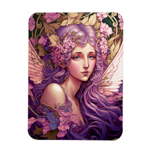 Magnet Flexible Cheveux pourpre Fairy Angel Imaginaire Art