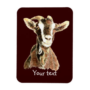 Magnet Flexible Chèvre Vieille Mignonne, Humour d'Animaux de Ferme