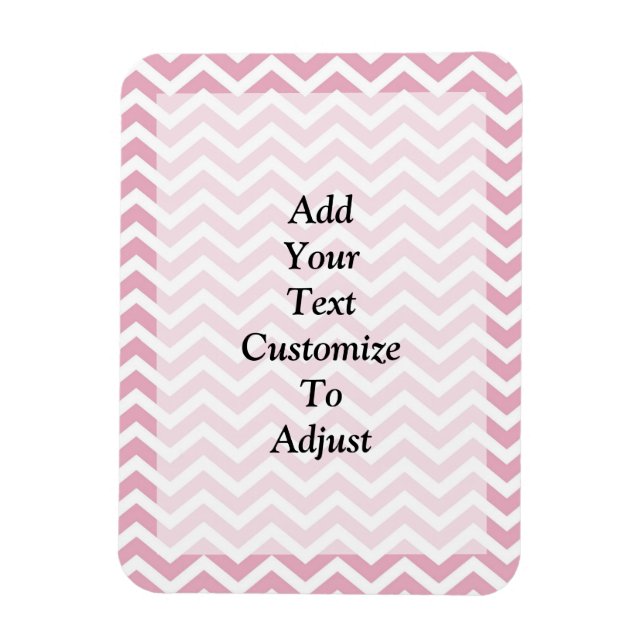 Magnet Flexible chevron rose et gris (Vertical)