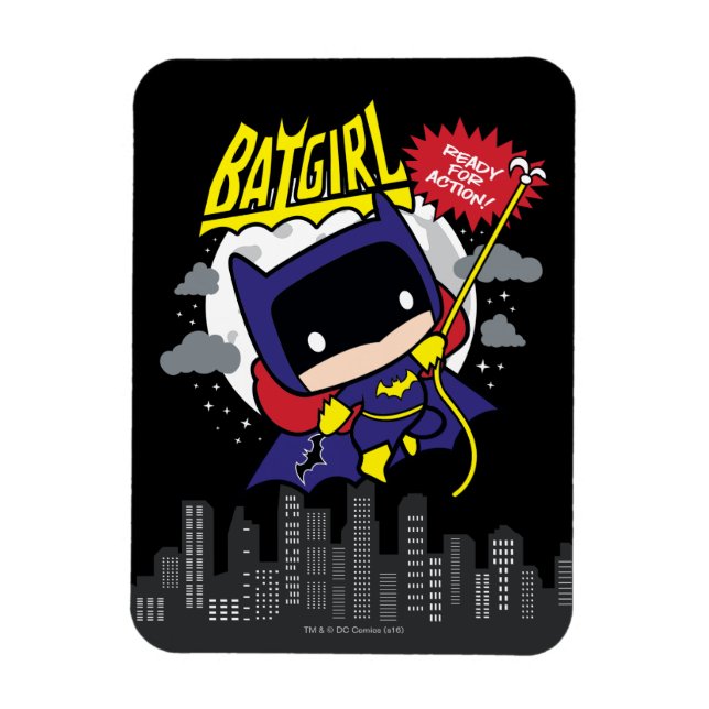 Magnet Flexible Chibi Batgirl Prêt Pour L'Action (Vertical)