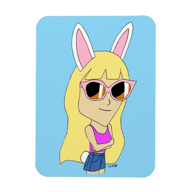 Magnet Flexible chibi bunnygirl (Vertical)