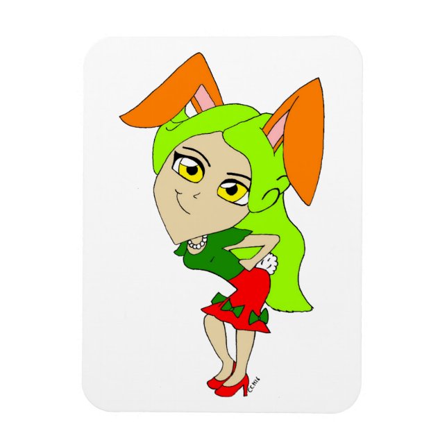Magnet Flexible chibi bunnygirl (Vertical)