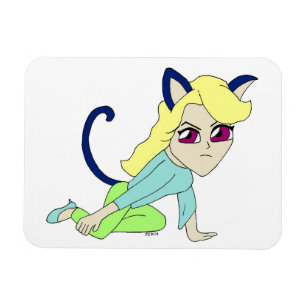 Magnet Flexible chibi catgirl