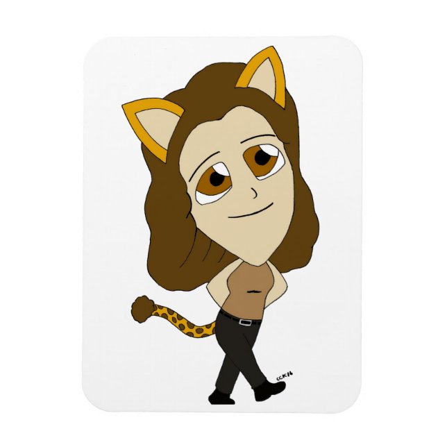 Magnet Flexible chibi catgirl (Vertical)