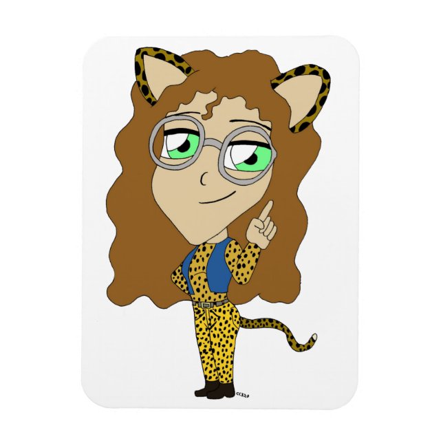Magnet Flexible chibi catgirl (Vertical)