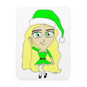 Magnet Flexible Chibi de Noël