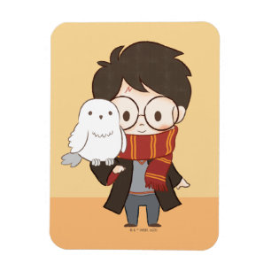 Magnet Flexible Chibi HARRY POTTER™ & Hedwig