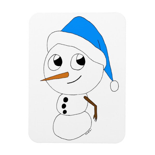 Magnet Flexible chibi snowman (Vertical)