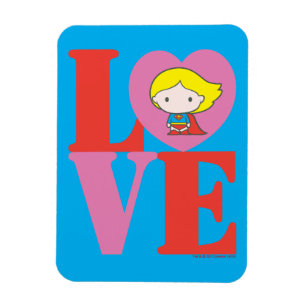 Magnet Flexible Chibi Supergirl LOVE
