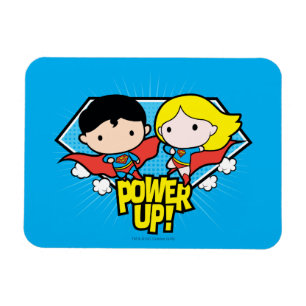 Magnet Flexible Chibi Superman & Chibi Supergirl Power Up!