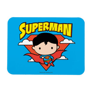 Magnet Flexible Chibi Superman Polka Dot Shield et nom