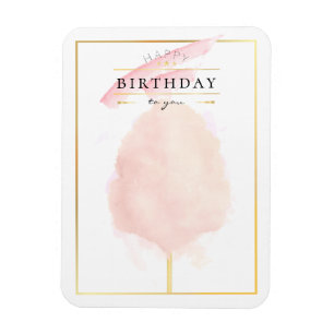 Magnet Flexible Chic Aquarelle Cotton Candy Anniversaire