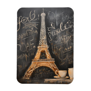 Magnet Flexible Chic Eiffel Tower Café Café Chalet Paris