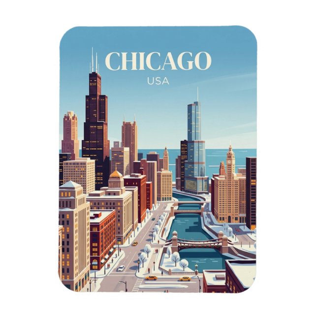 Magnet Flexible Chicago, États-Unis (Vertical)
