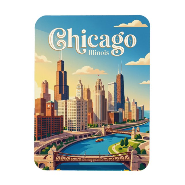 Magnet Flexible Chicago Illinois (Vertical)