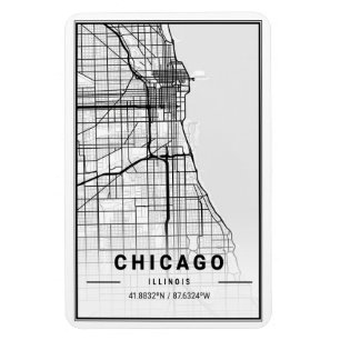 Magnet Flexible Chicago Illinois USA City Travel City Carte