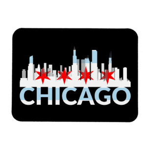 Magnet Flexible Chicago Illinois Ville Ventée 4 Étoiles Chi Town L