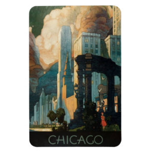 Magnet Flexible Chicago vintage, Etats-Unis -