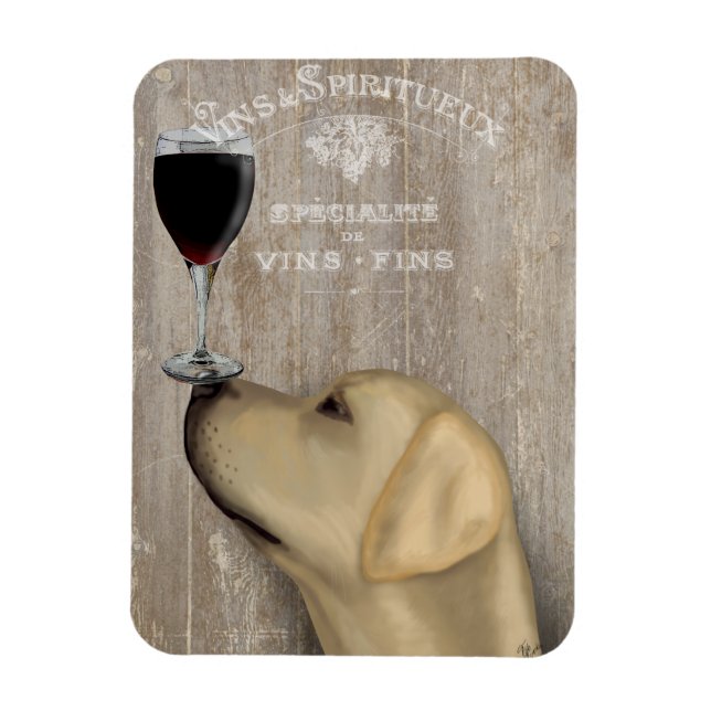 Magnet Flexible Chien Au Vin Jaune Labrador (Vertical)