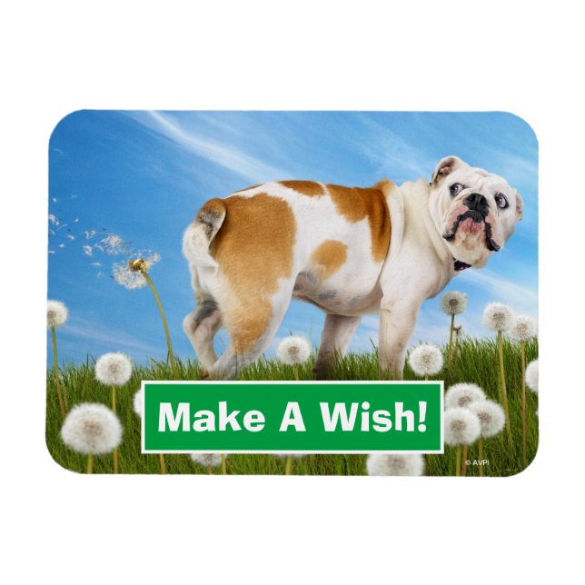 Magnet Flexible Chien avec Dandelion (Horizontal)