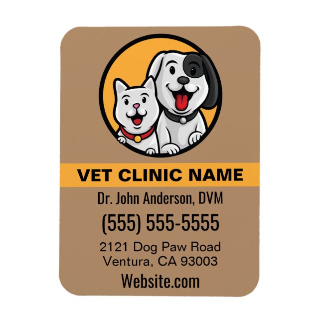 Magnet Flexible Chien Chat Animaux de compagnie Magazine Photo (Vertical)