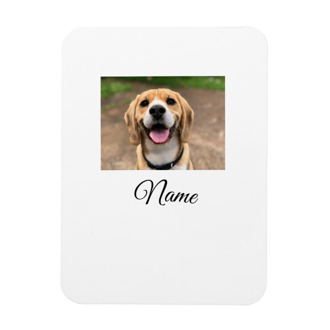 Magnet Flexible Chien chat photo ajouter le nom de l'animal de com (Vertical)