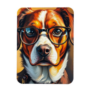 Magnet Flexible Chien Cool avec Lunettes de Soleil