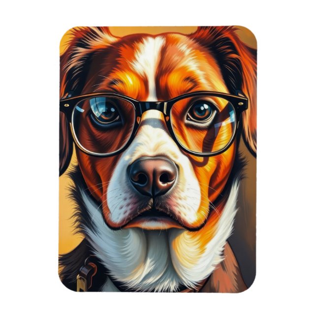 Magnet Flexible Chien Cool avec Lunettes de Soleil (Vertical)