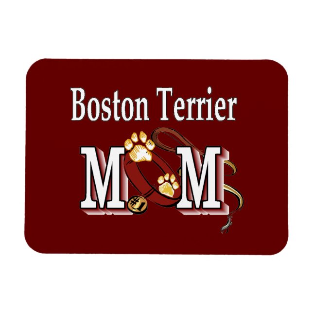 Magnet Flexible Chien de Boston MOM (Horizontal)