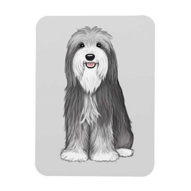 Magnet Flexible Chien de dessin de Collie à poils (Vertical)