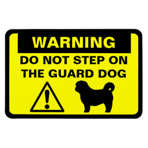 Magnet Flexible Chien de garde humoristique Shih Tzu d'avertisseme