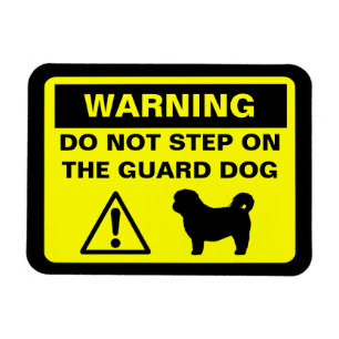 Magnet Flexible Chien de garde Shih Tzu Avertissement