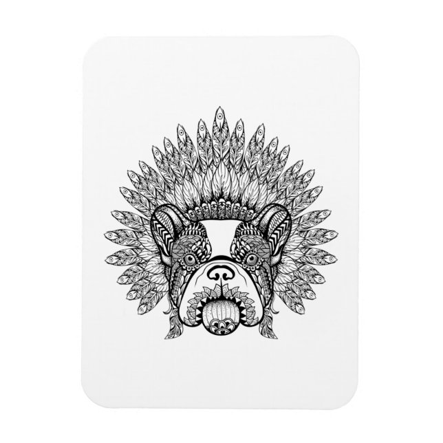 Magnet Flexible Chien De Guerre Inspiré Par Le Bonnet Français (Vertical)