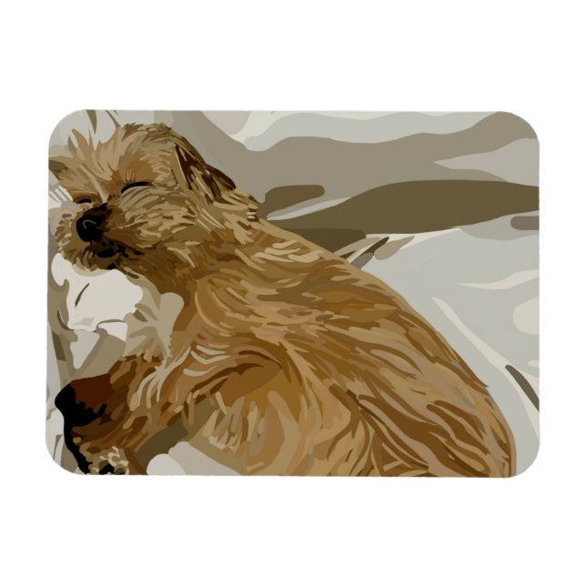 Magnet Flexible Chien de la petite marguerite (Horizontal)