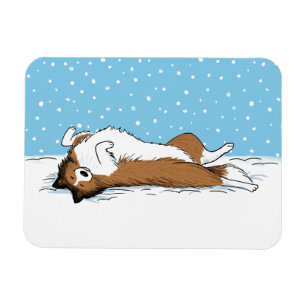 Magnet Flexible Chien de neige de chien de berger de Shetland -