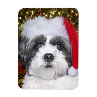 Magnet Flexible Chien de Noël Shih Tzu