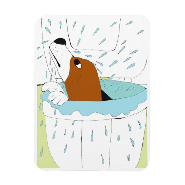 Magnet Flexible chien de toilette (Vertical)