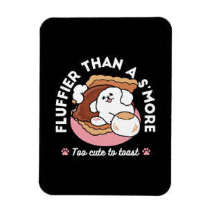 Magnet Flexible Chien drôle et design S'more – Pun pour amateur de