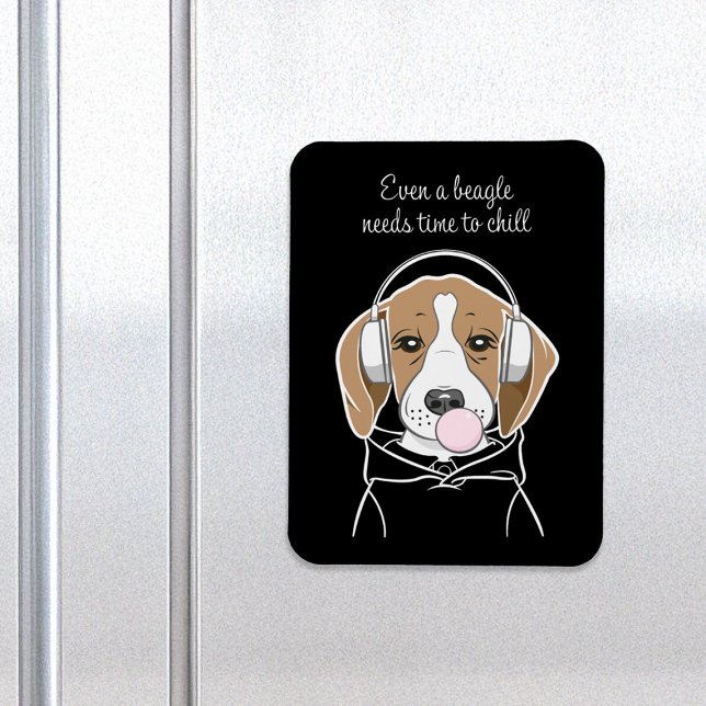 Magnet Flexible Chien frais avec Bubblegum mignon Beagle amusant (Créateur téléchargé)